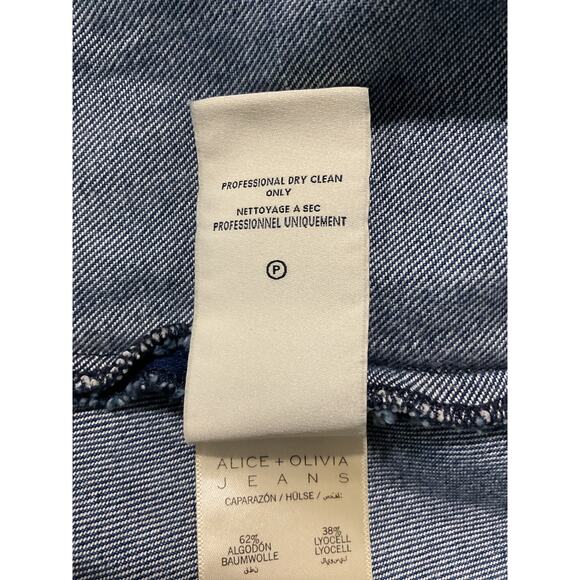 Alice + Olivia Denim Liana Vintage Blue Diana Midi Dress Size 4 - Picture 6 of 6